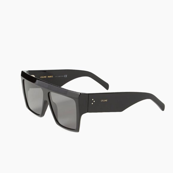 CELINE 60MM Flat-Top Square Sunglasses in Black - Picture 2 of 15